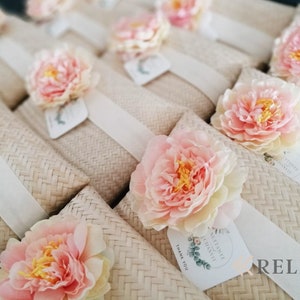 Eco Geschenkboxen leer, Hochzeit Bevorzugungen Boxen, Geschenkhülle, Geschenkverpackung, Partyverpackung, Seifenpaket, Geschenkanzeige, kleiner gewebter Korb