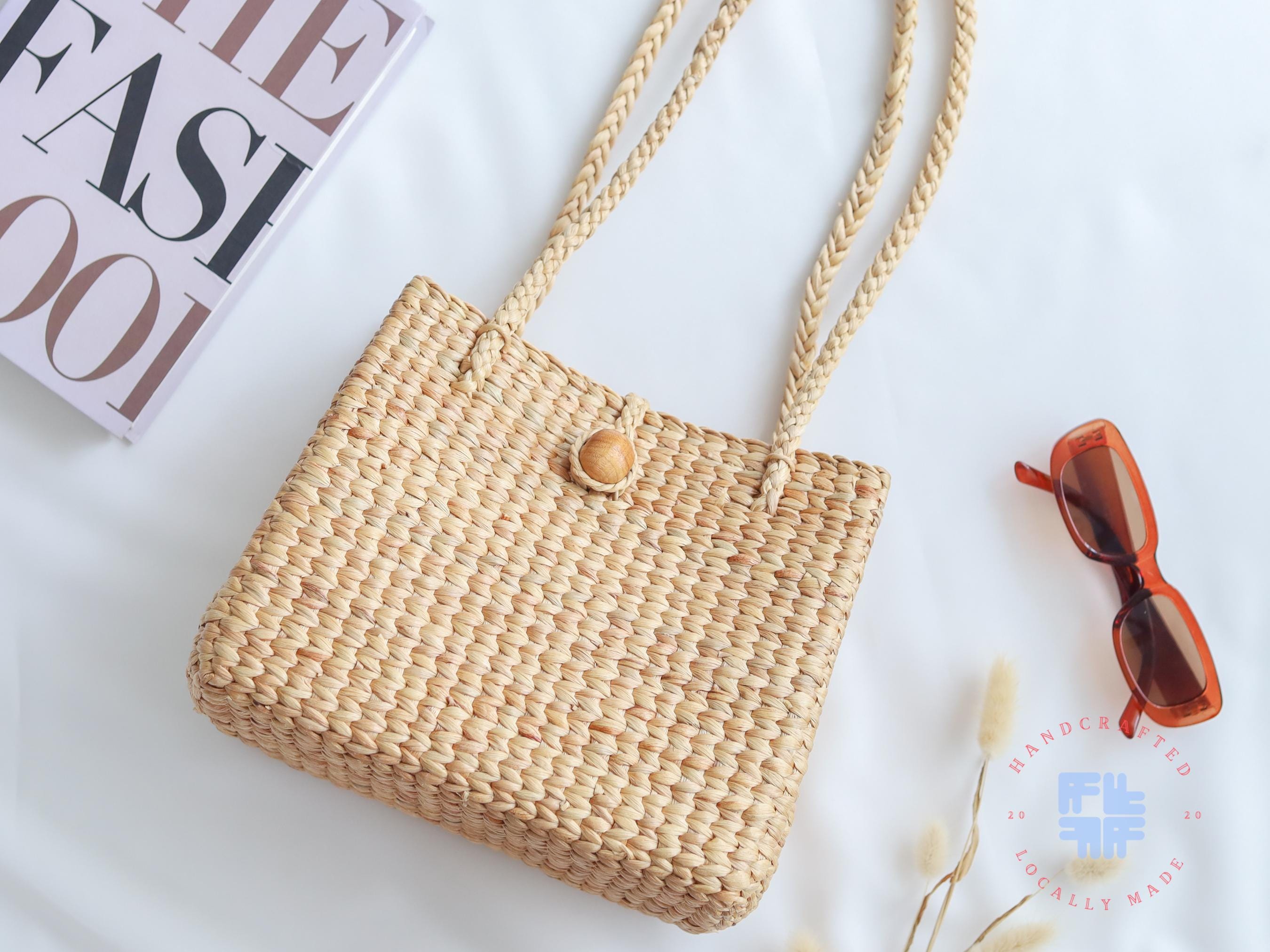 Water Hyacinth Straw Handbag, Classy Hand Woven Bag Eco-friendly Tote ...