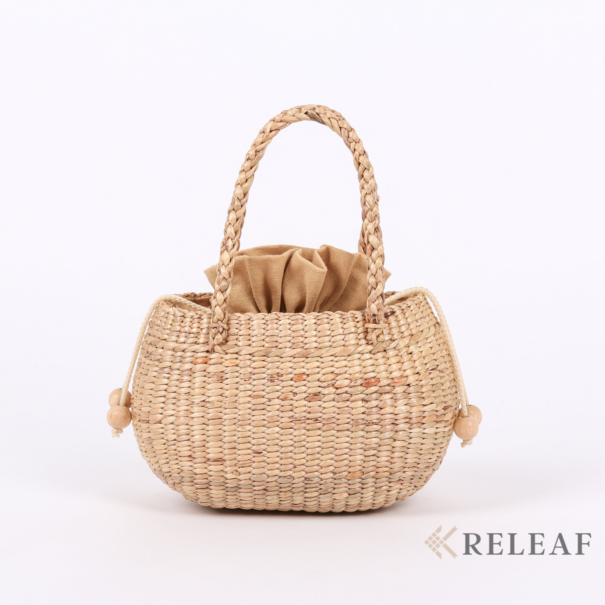 Handwoven Water Hyacinth Bucket Bag: Mini Straw Tote With Drawstring - Etsy