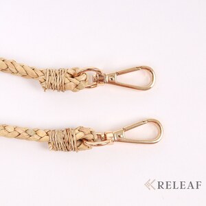 Crossbody purse strap with gold hooks