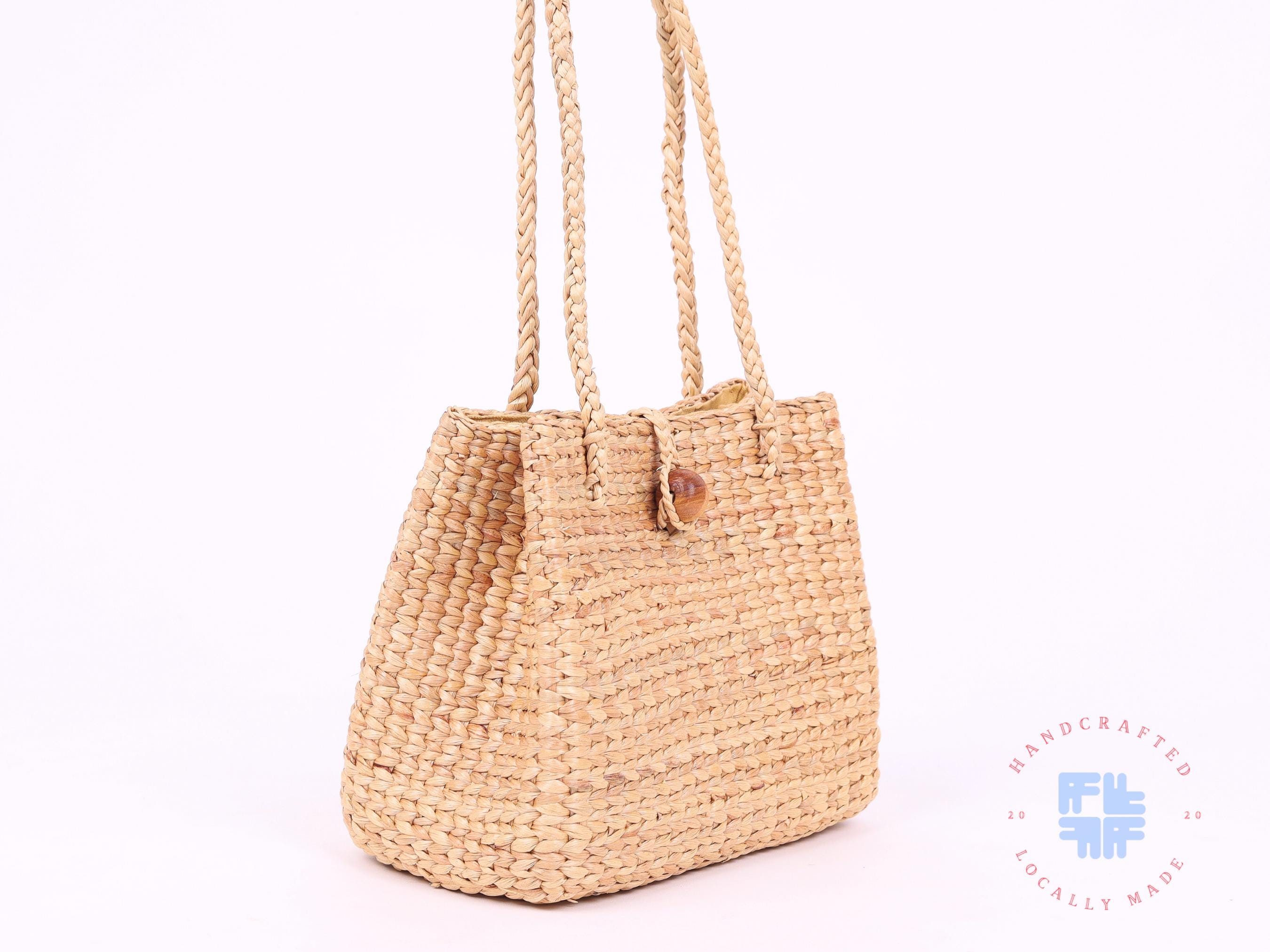Water Hyacinth Straw Handbag, Classy Hand Woven Bag Eco-friendly Tote ...