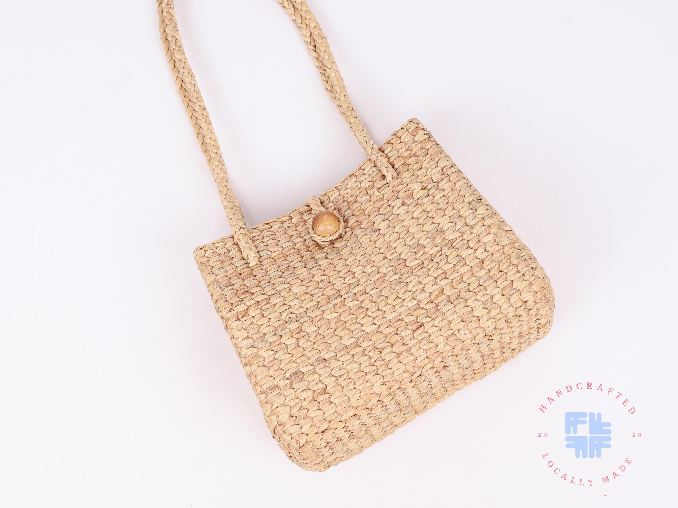 Water Hyacinth Straw Handbag, Classy Hand Woven Bag Eco-friendly Tote ...