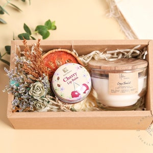 Geschenkbox Für Frauen, Geschenkkorb, Sojakerze Geschenkset, DankeSchöne Geschenkbox für Sie, Geschenkbox für Mädchen, Geschenkbox für Brautjungfern