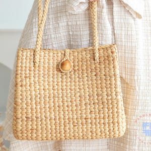 Water Hyacinth Straw Handbag, Classy Hand Woven Bag Eco-friendly Tote ...