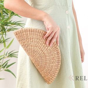 Straw Clutch Bag, Cute Wallet Women, Purse Clutch, Straw Purse, Seashell Handbag, Minimalist Wallets for women,  Evening Bag, Coin Purse