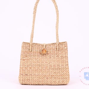 Water Hyacinth Straw Handbag, Classy Hand Woven Bag Eco-friendly Tote ...