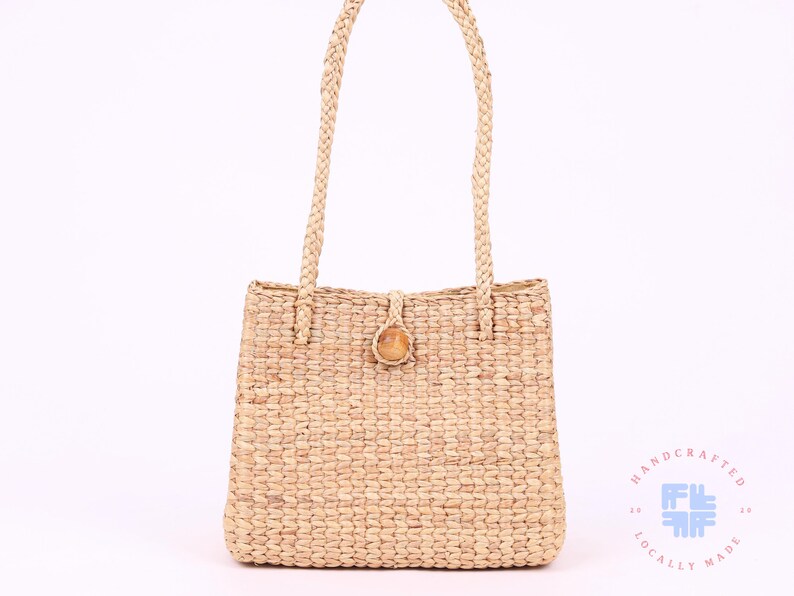 Water Hyacinth Straw Handbag, Classy Hand Woven Bag Eco-friendly Tote ...