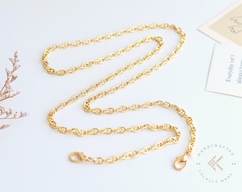 Gold Chain Crossbody Strap: Detachable Handbag Strap (120cm)