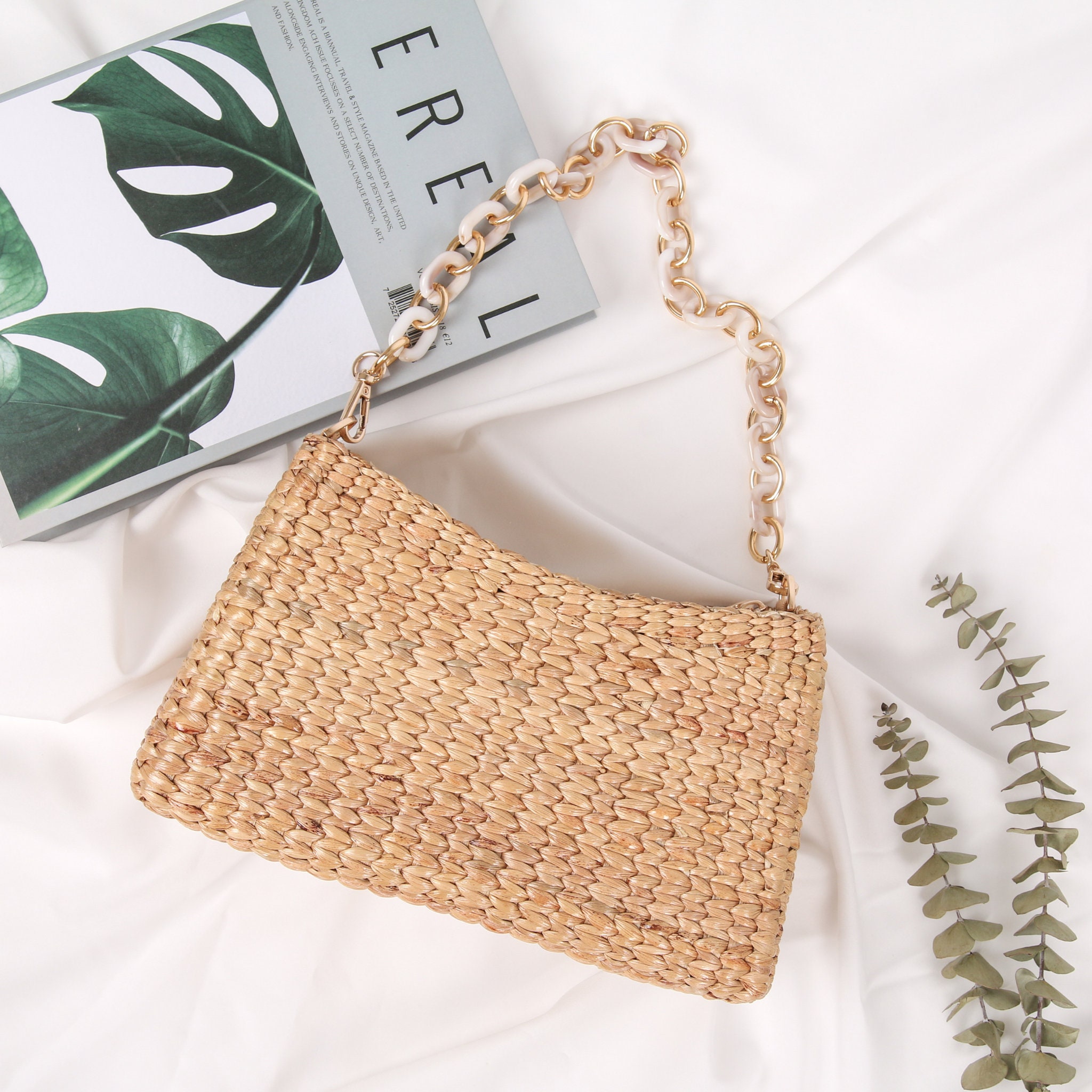 Baguette Bag, Cute Tote, Bucket Bag Fashion, Handmade Purse Straw Crossbody, Shoulder Bag With Chain Strap, Woven Bag, Summer Bag, Beach Bag - Etsy Baguette Bag, Cute Tote, Bucket Bag Fashion, Handmade Purse Straw Crossbody, Shoulder Bag With Chain Strap, Woven Bag, Summer Bag, Beach Bag - Etsy