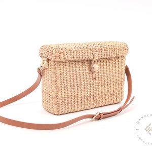 Stroh Tasche, Picknickkorb, Sommer Crossbody Geldbörse Leder Handtasche Riemen, Stroh Eimer Tasche im Boho Stil, gewebte Handtasche, Strand Handtasche Urlaub