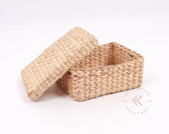 Wicket Box Gift Wrapping, Straw Basket With Lid, Decorative Box, Storage Basket, Sustainable Gift Boxes, Wicker Rattan Basket, Gift Supply