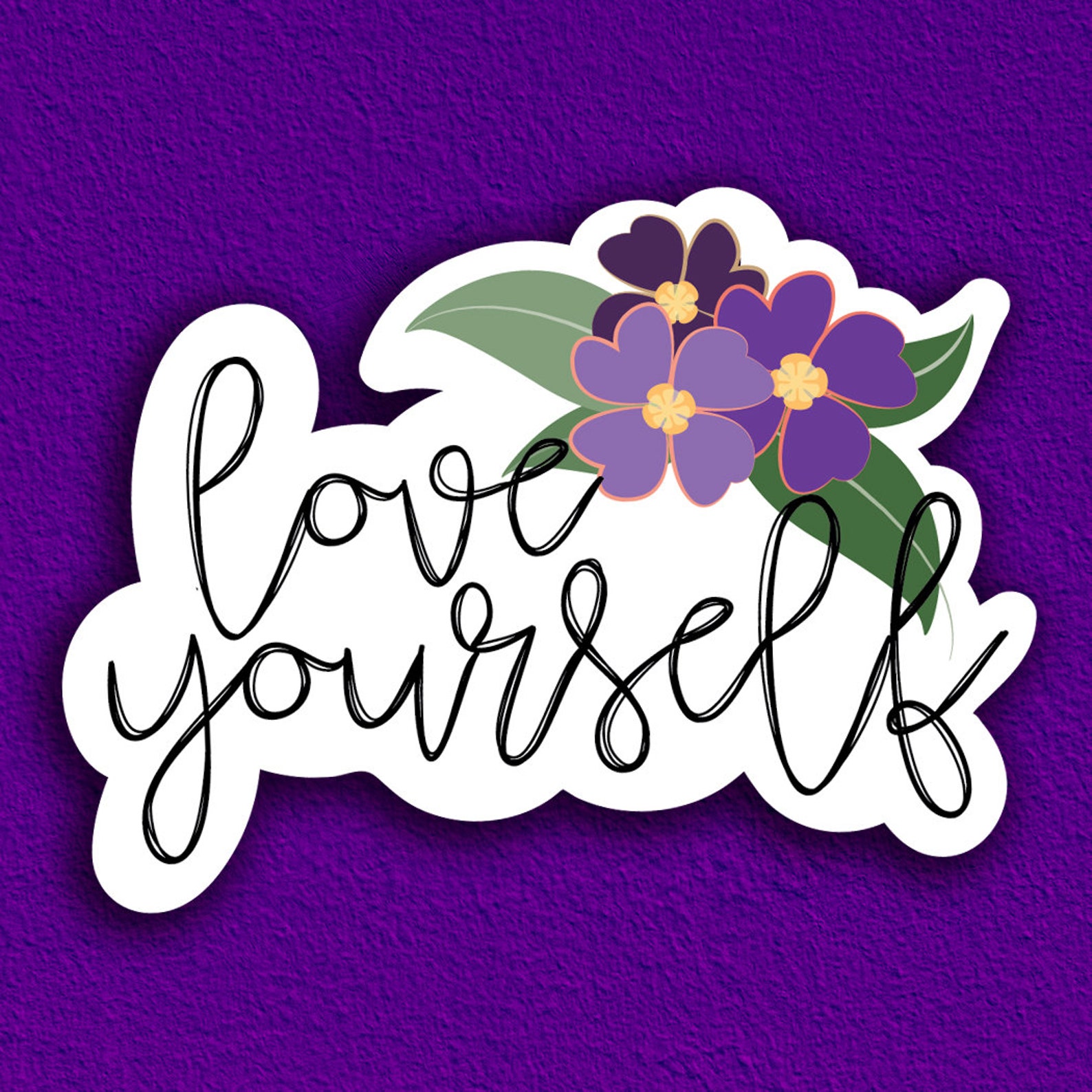 Love Yourself Sticker waterproof Cute Positive Self Etsy