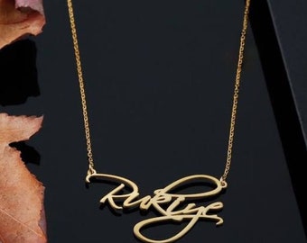 14K Solid Gold Name Necklace: Personalized Jewelry Gift