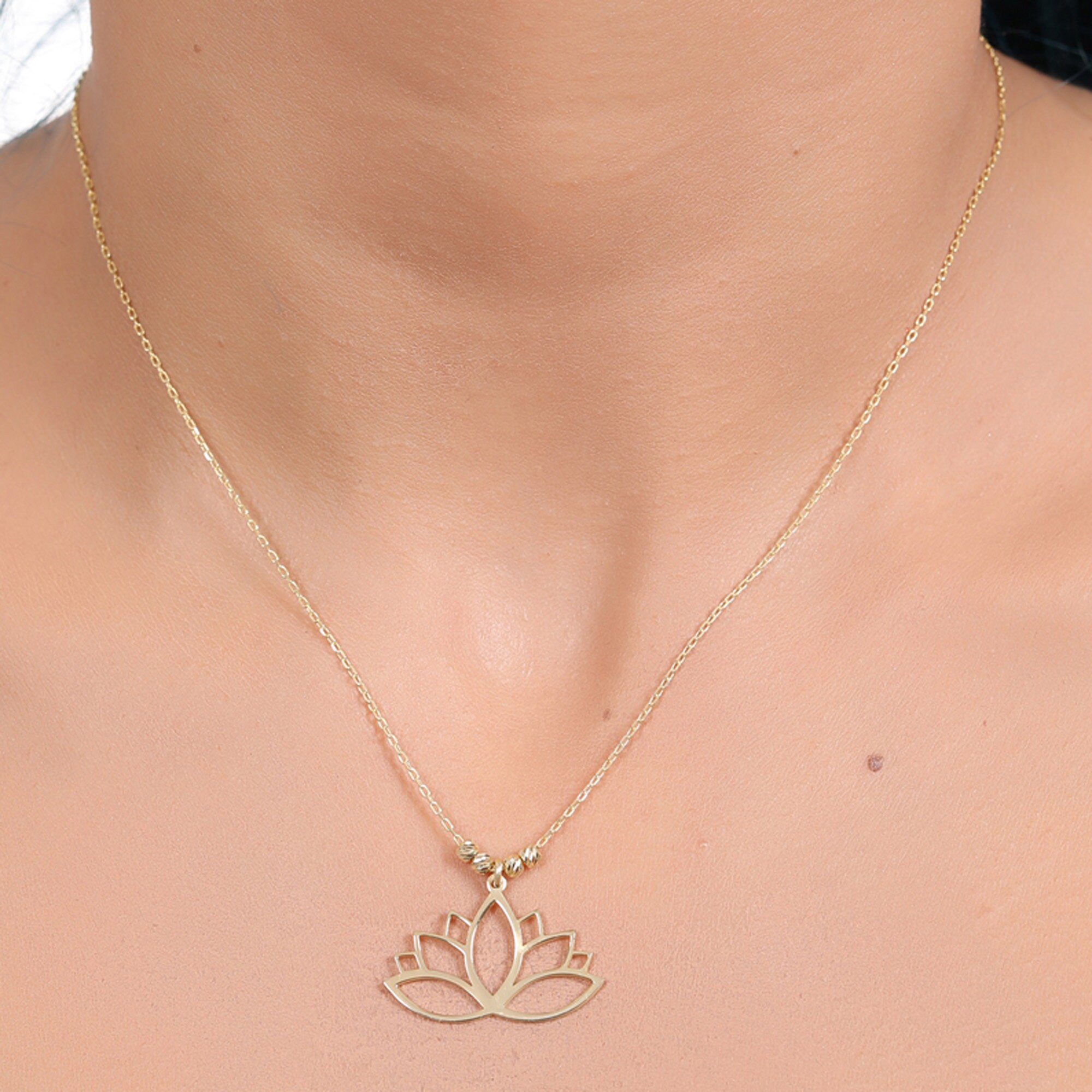 lotus sterling silver necklace