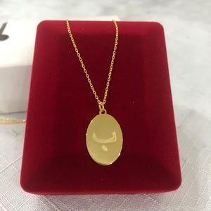 Personalized Arabic Initial Necklace - 14K Real Gold Custom Letter Pendant - Dainty Arabic Initial Jewelry - Minimalist Letter Necklace