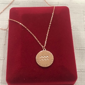 Custom Zodiac Constellation Necklace - Personalized Astrology Jewelry - Handmade Zodiac Sign Pendant - 14K Real Gold Celestial Necklace
