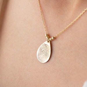 Silver Fingerprint Jewelry For Women , Custom Fingerprint Jewelry ,deceased thumbprint 14k gold , Signature Necklace Handwriting