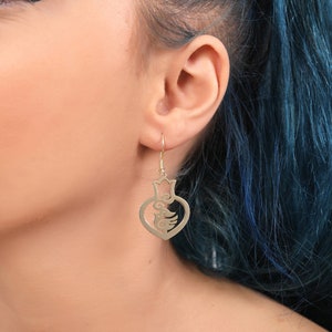 925 sterling silver bird earrings ,christmas bird hoops ,14k gold custom name earrings ,silver women hummingbird ,bestfriend birthday gifts