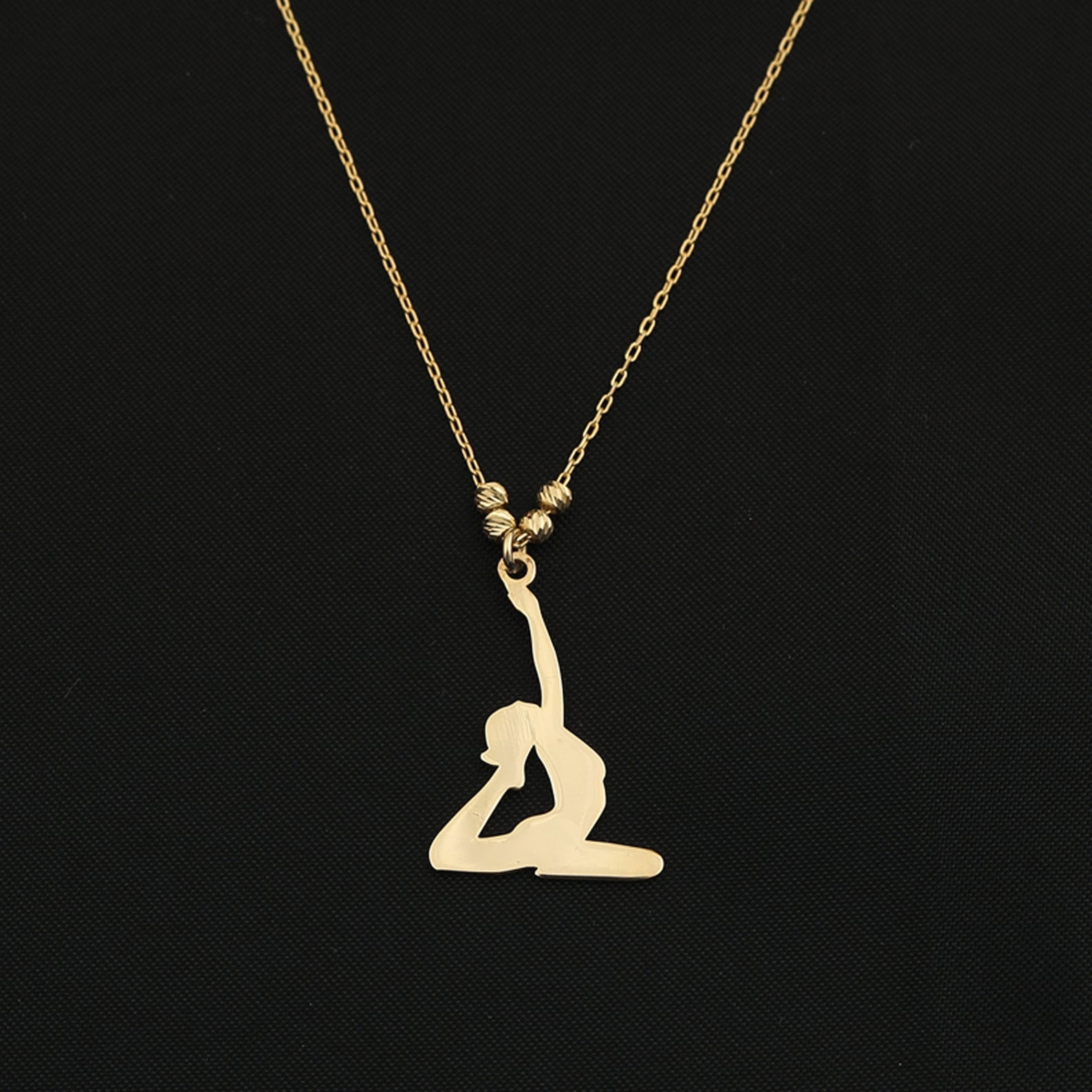 Yoga Necklace Meditation Necklace 14 K Gold Plated 925 Etsy