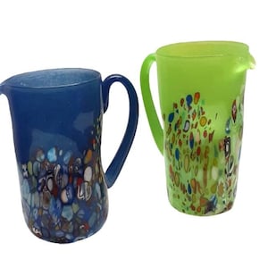 Carafe in solid Murano glass with murrine