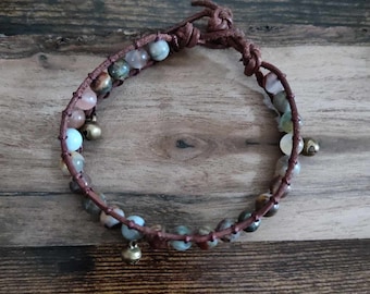 The Holly King - Bloodstone wrap bracelet