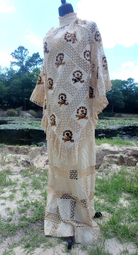1940's Handmade little house on Prairie Dress with