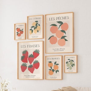 Vintage Fruit Poster Botanical Print French Fruit Print Wall Art