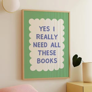 Reading Quote Print, Whimsical Bookish Wall Art, Digital Download, Cute Book Lover Decor, Aesthetic Book Club Wall Art, Cozy Book Nook Art