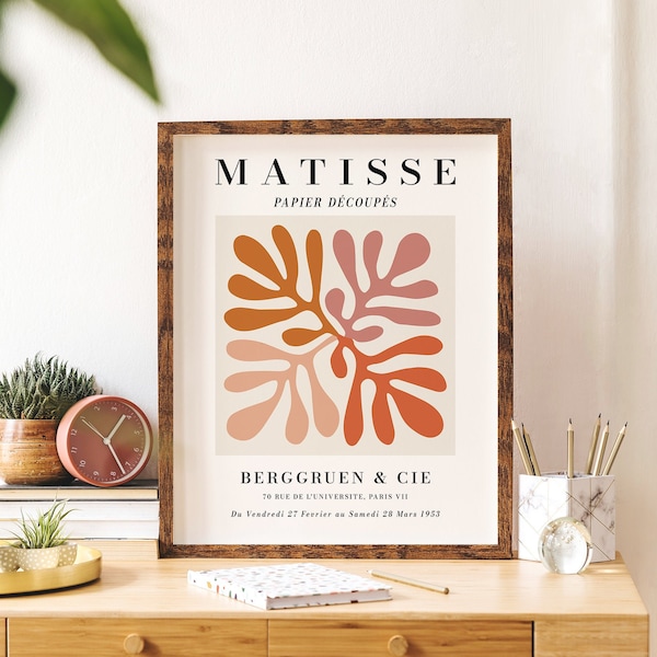 Matisse Exhibition Print | Digital Art Download | Paper Cut-Outs French Abstract Printable Art | Abstract Wall Art | Cute Trendy Wall Art