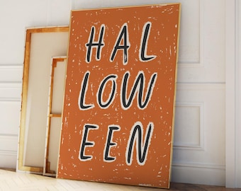 Halloween Sketch Print, Digital Download, Cozy Halloween Wall Art, Halloween Wall Decor, Vintage Halloween Wall Art, Whimsical Halloween Art