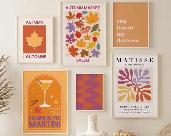 Fall Gallery Wall Art Print Bundle Set of 6 Prints, Fall Decor ...