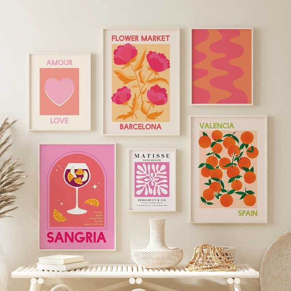 Orange Wall Art Etsy