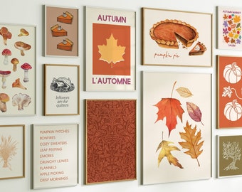 Fall Art Prints Mega Bundle, Digital Art Download, 30+ Printables, Rustic Fall Art Prints, Autumn Wall Art, Thanksgiving Wall Decor