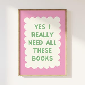 Reading Quote Print, Whimsical Bookish Wall Art, Digital Download, Cute Book Lover Decor, Aesthetic Book Club Wall Art, Cozy Book Nook Art