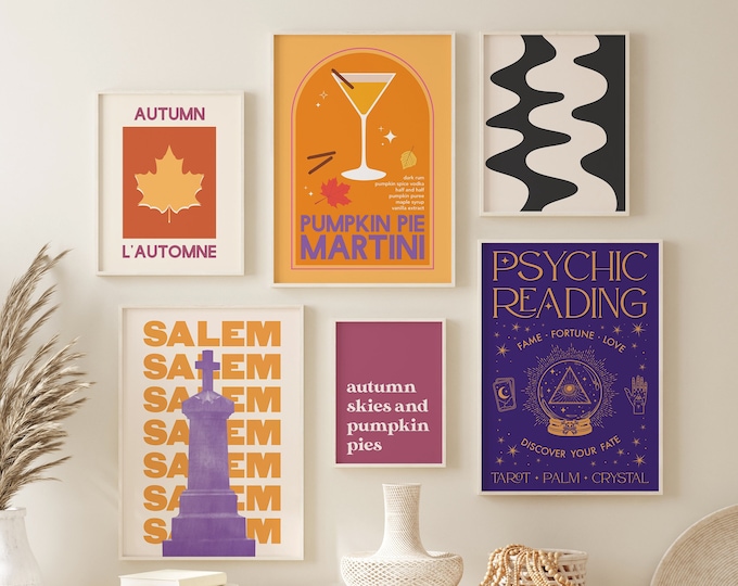 Fall Gallery Wall Art Print Bundle Set of 6 Prints, Fall Decor ...