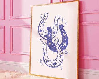 Horseshoe Print | Digital Art Download | Western Art Print | Lucky You Wall Art | Wild West Art | Cowgirl Print | Western Decor