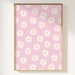 Pink Daisy Print Three Quarter Fitted Sheet main image 1