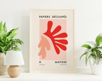 Matisse Exhibition Print | Digital Art Download | Paper Cut-Outs French Abstract Printable Art | Abstract Wall Art | Cute Trendy Wall Art