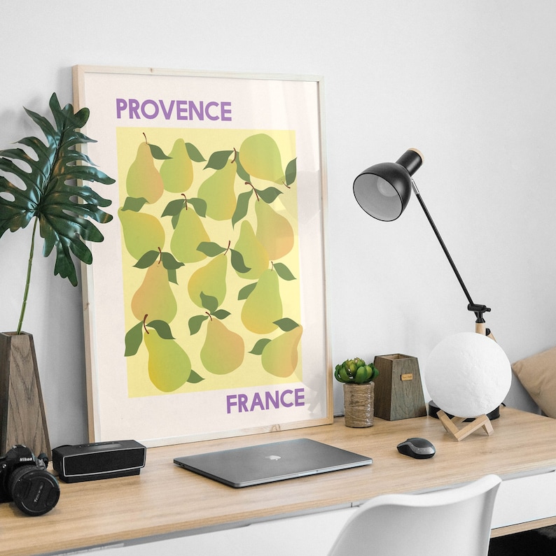 Set of 6 Flower Fruit Market Prints Digital Art Download Colorful Gallery Wall Travel Exhibition Print Set image 8