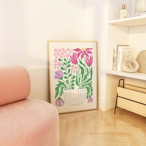 Abstract Floral Print | Digital Art Download | Cute Flower Wall Art ...