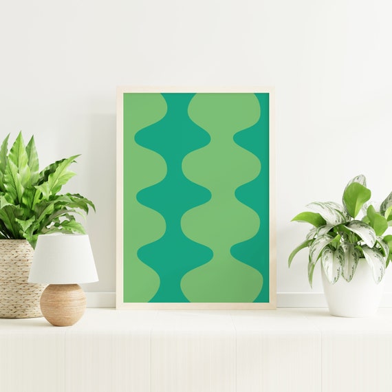 Green Abstract Print | Digital Art Download | Trendy Green