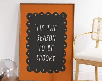 Nostalgic Halloween Print, Digital Download, Cozy Halloween Print, Halloween Wall Decor, Vintage Halloween Wall Art, Whimsical Halloween