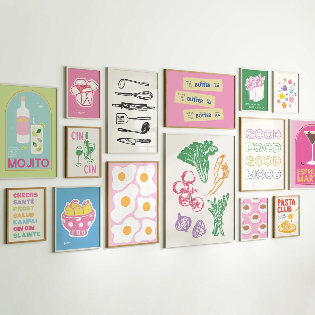 art gallery for kitchen art prints digital download... Kitchen Wall Art Mega Bundle, 30+ Printables, Digital Art Download ...