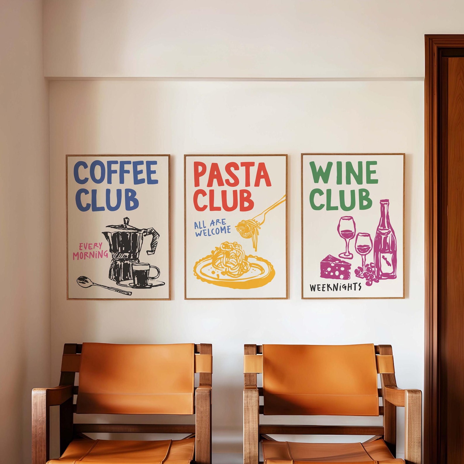 100 kitchen prints set, kitchen wall art, kitchen art,... Kitchen Print Set, Digital Download, 3 Prints, Cute Pasta Art Print ...