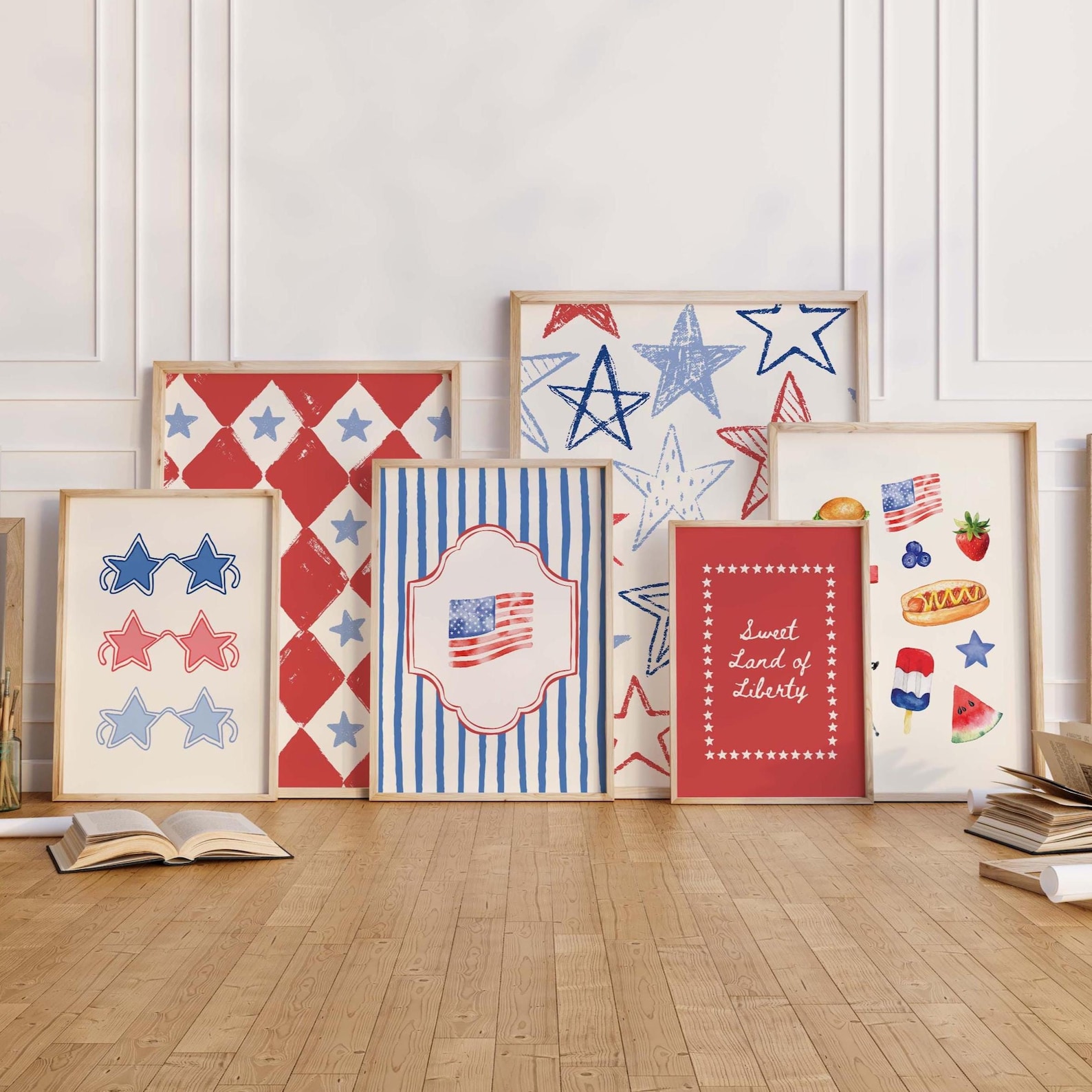 4th of July Wall Art Bundle, 25 Patriotic Prints, Americana Gallery ...