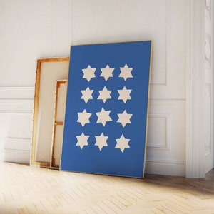Star of David Print | Digital Art Download | Cute Hanukkah Wall Art ...