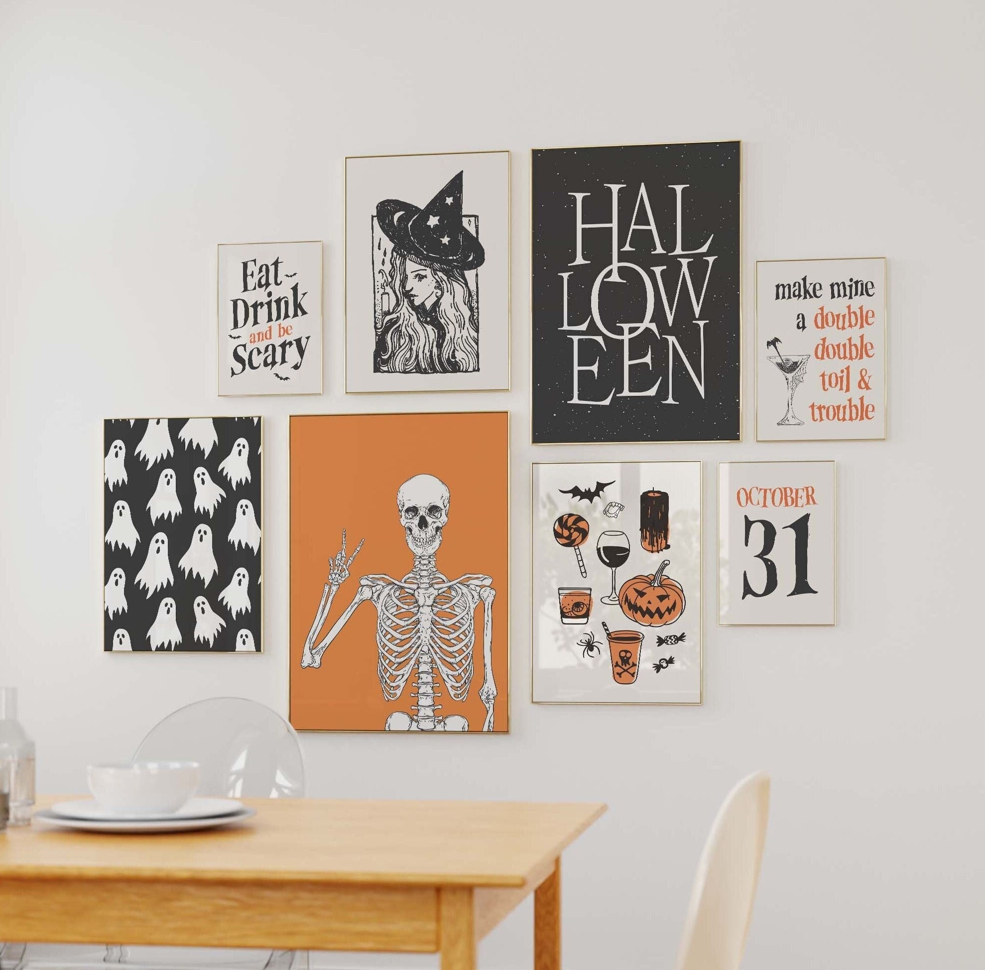 Halloween Gallery Wall Set | Digital Art Download | 10 Printables ...