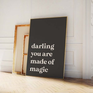 Magic Quote Print Digital Art Download Minimal Black Typography ...