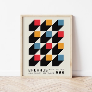 Bauhaus Exhibition Print | Digital Art Download | Abstract Vintage Geometric Printable Art