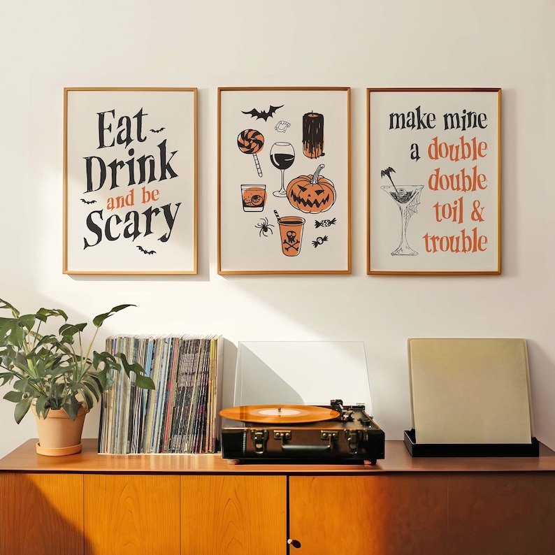 Halloween Gallery Wall Set | Digital Art Download | 10 Printables ...